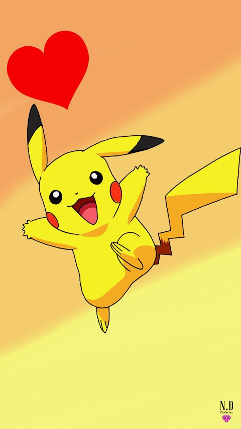 Hình nền pikachu cute vui vẻ