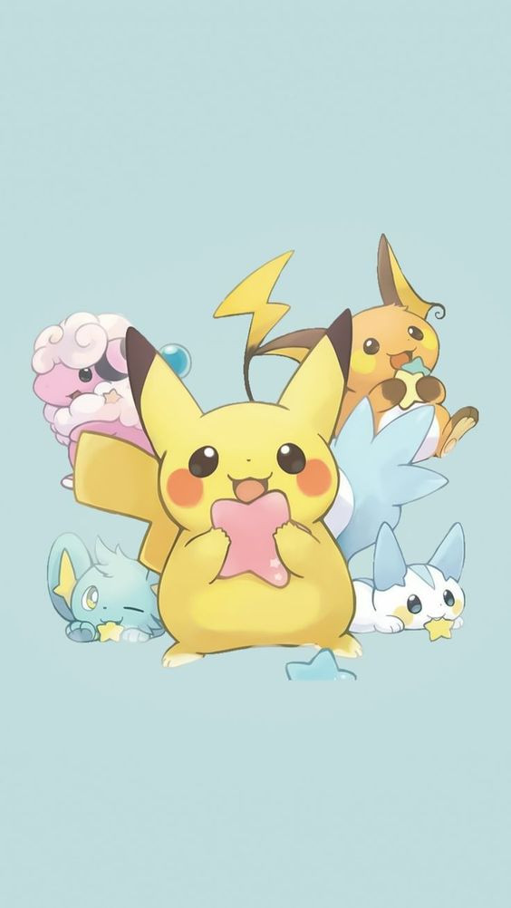 Hình nền pokemon cute đang vui đùa