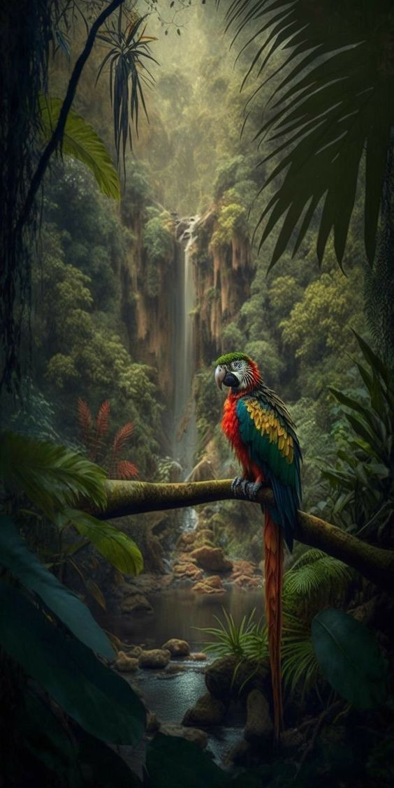Hình nền samsung đẹp hình chim trong rừng