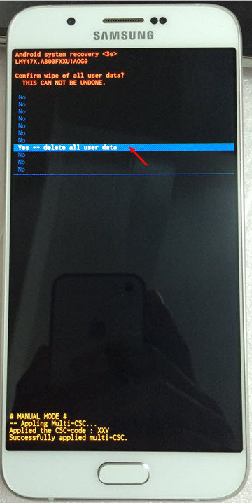 Samsung Galaxy A8 mở nguồn không lên 8