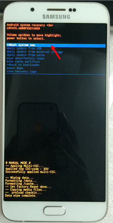 Samsung Galaxy A8 mở nguồn không lên 9