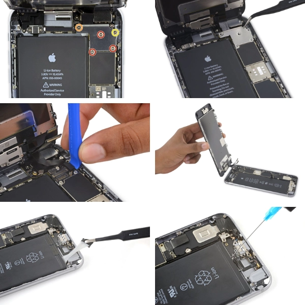 Các bước tháo pin cũ (lỗi) trên iPhone 6s Plus