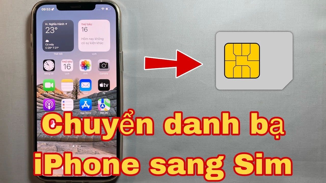 Copy danh bạ cho iPhone sang sim