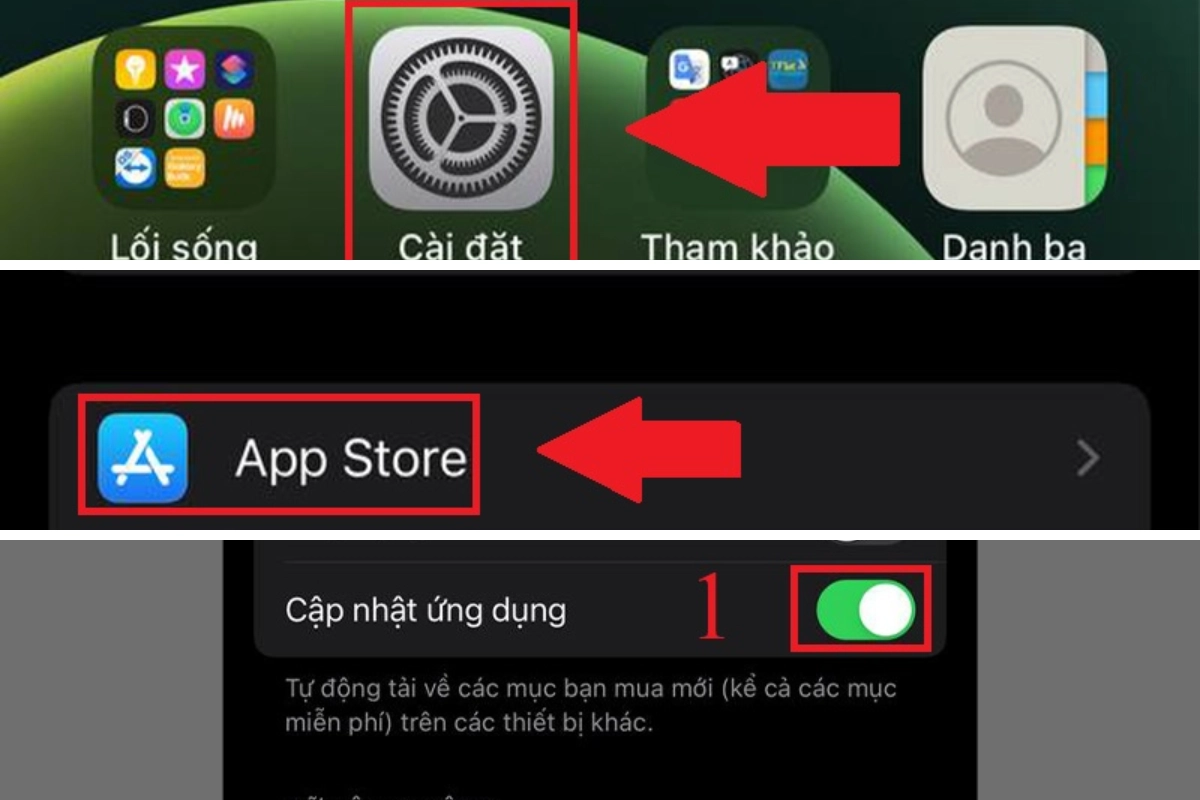 cập nhật các ứng dụng, game trên App Store 