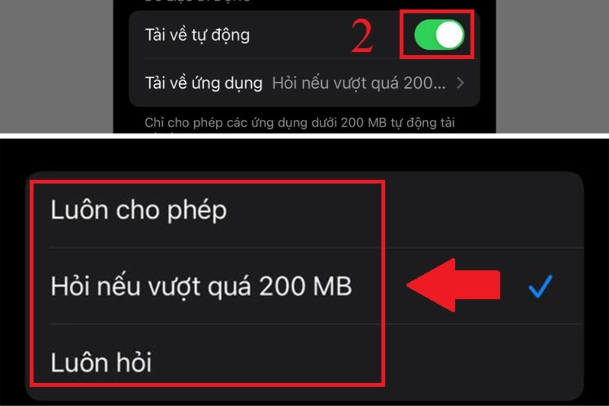 Bấm vào luôn cho phép hoặc tùy chọn