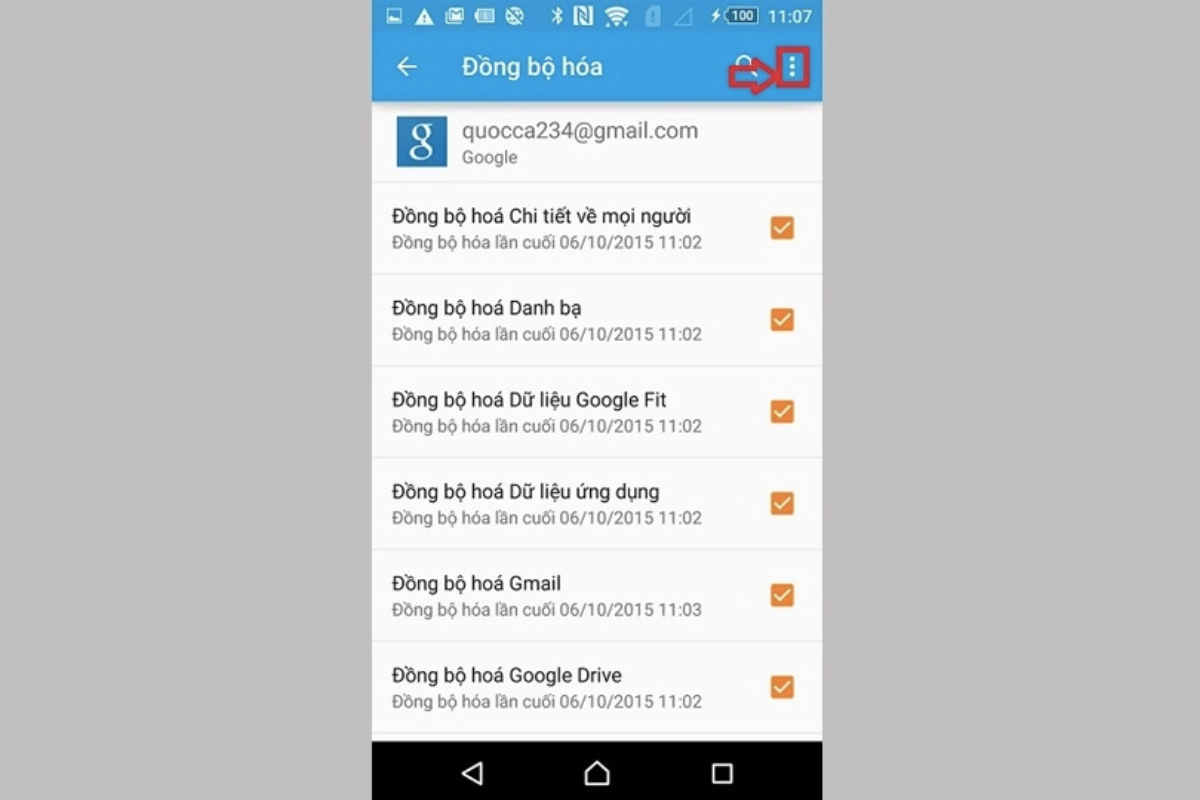 đăng xuất Gmail trên điện thoại Android 5