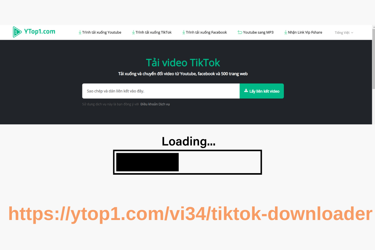 Downdload video của Tiktok trên Ytop1.com