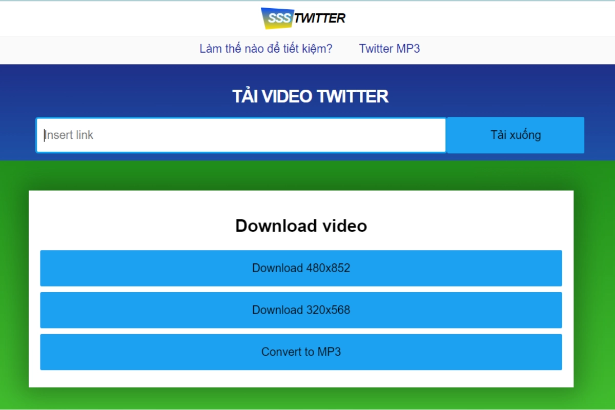 Qua ssstwitter.com tải video về máy