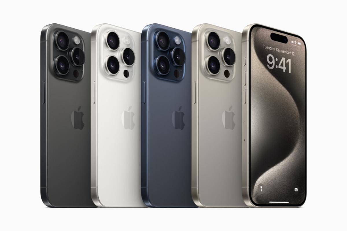 iPhone 15 Pro và iPhone 15 Pro Max sẽ có bốn màu mới tuyệt đẹp: Titan Đen, Titan Trắng, Titan Xanh và Titan Tự Nhiên.
