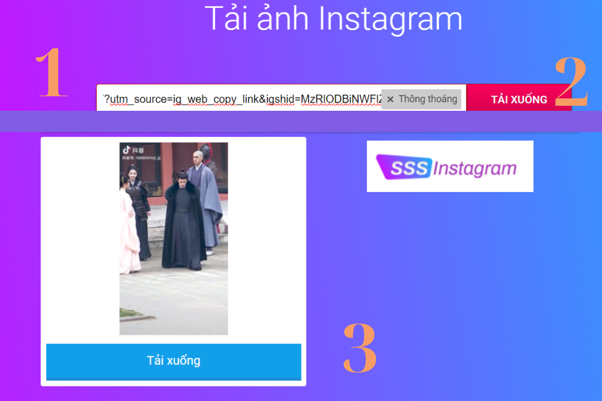 Tải Story Instagram hay reels trên sssInstagram