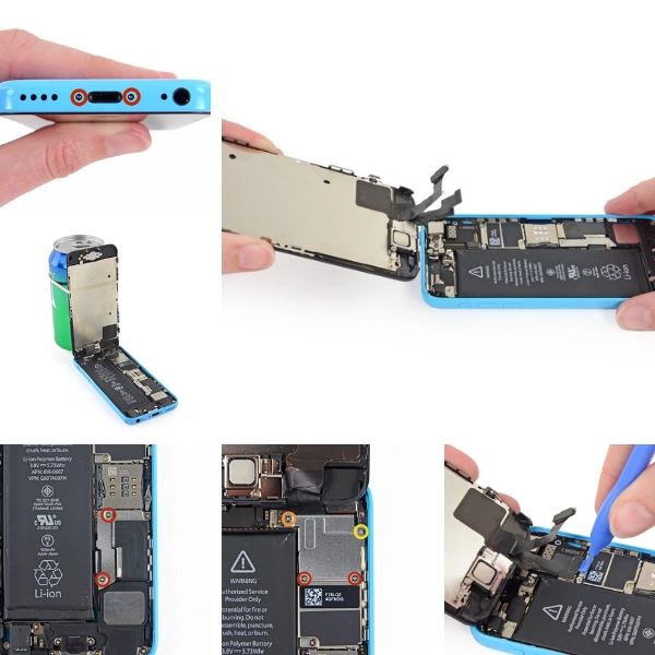 Quy trình tháo linh kiện iPhone 5c