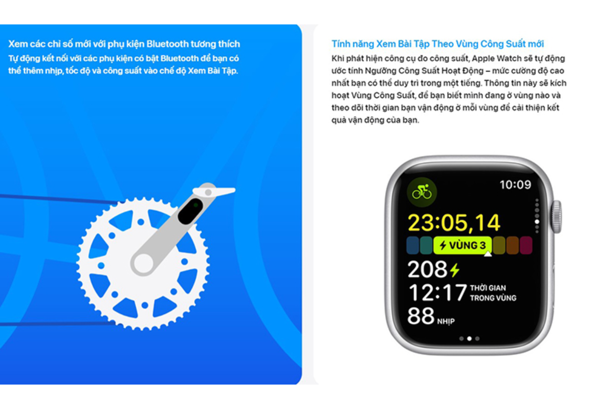 Tính năng đạp xe trên Apple