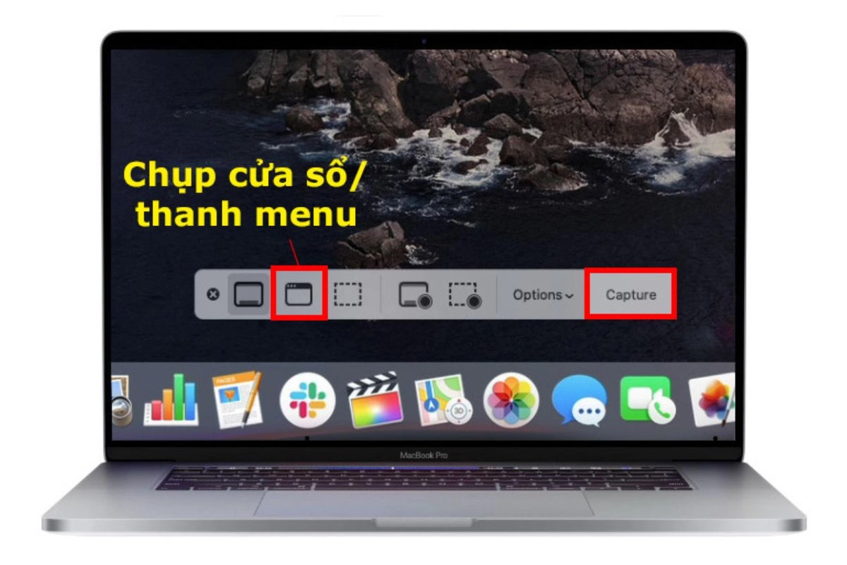 Chụp một cửa sổ trên màn hình Macbook