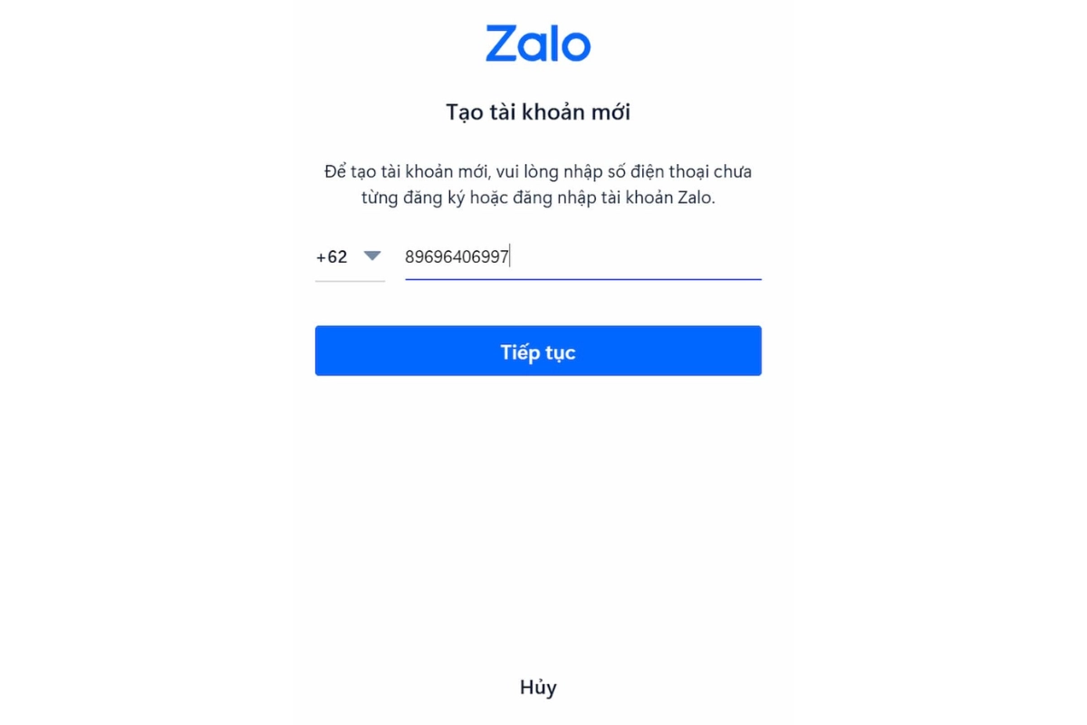 đăng ký tài khoản Zalo không cần số điện thoại bằng SMSPool 3