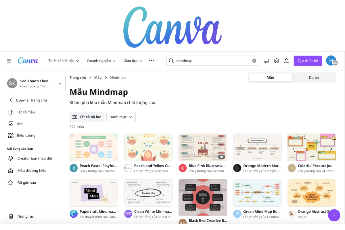 Phần mềm Canva với nhiều mẫu sáng tạo