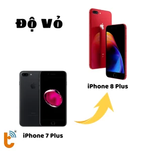 Độ vỏ iPhone 7 Plus lên 8 Plus đỏ