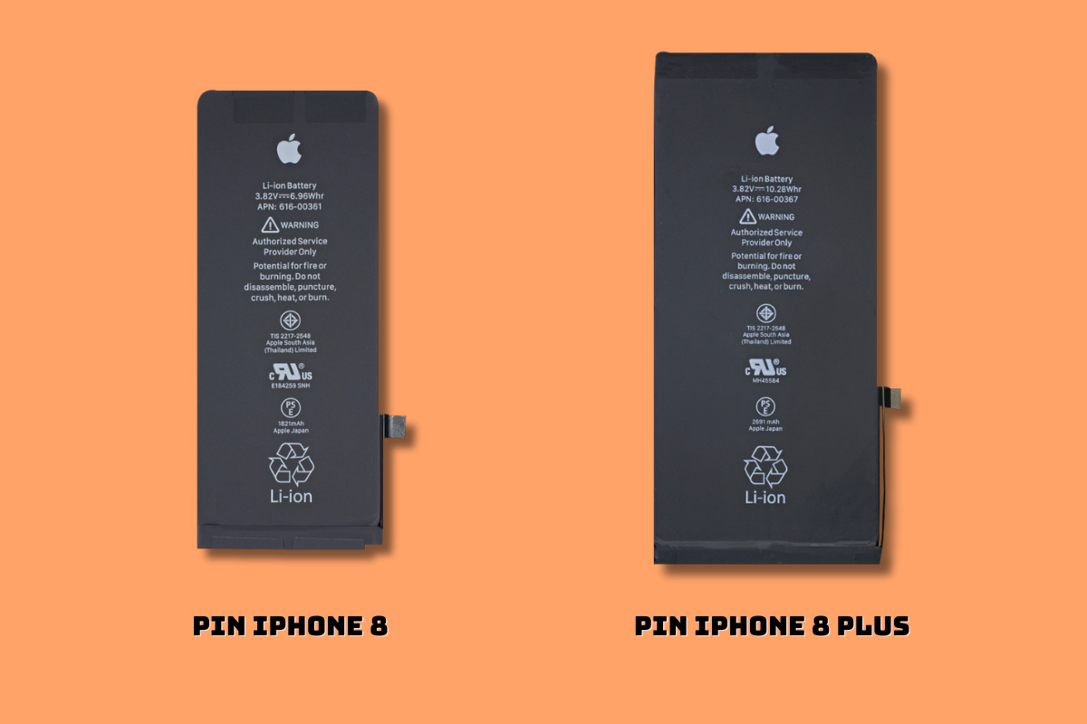 Dung lượng pin iPhone 8 và 8 Plus