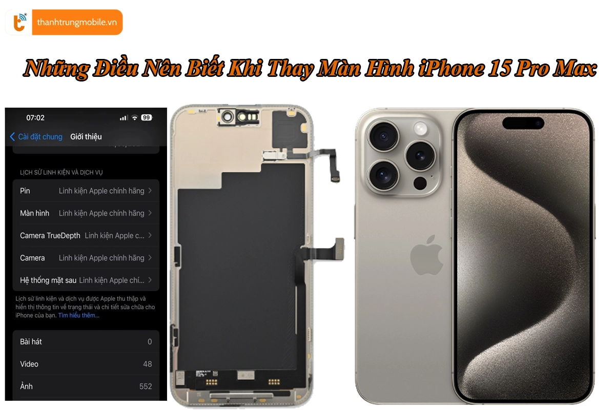 Linh kiện màn Hình iPhone 15 Pro Max Chính Hãng