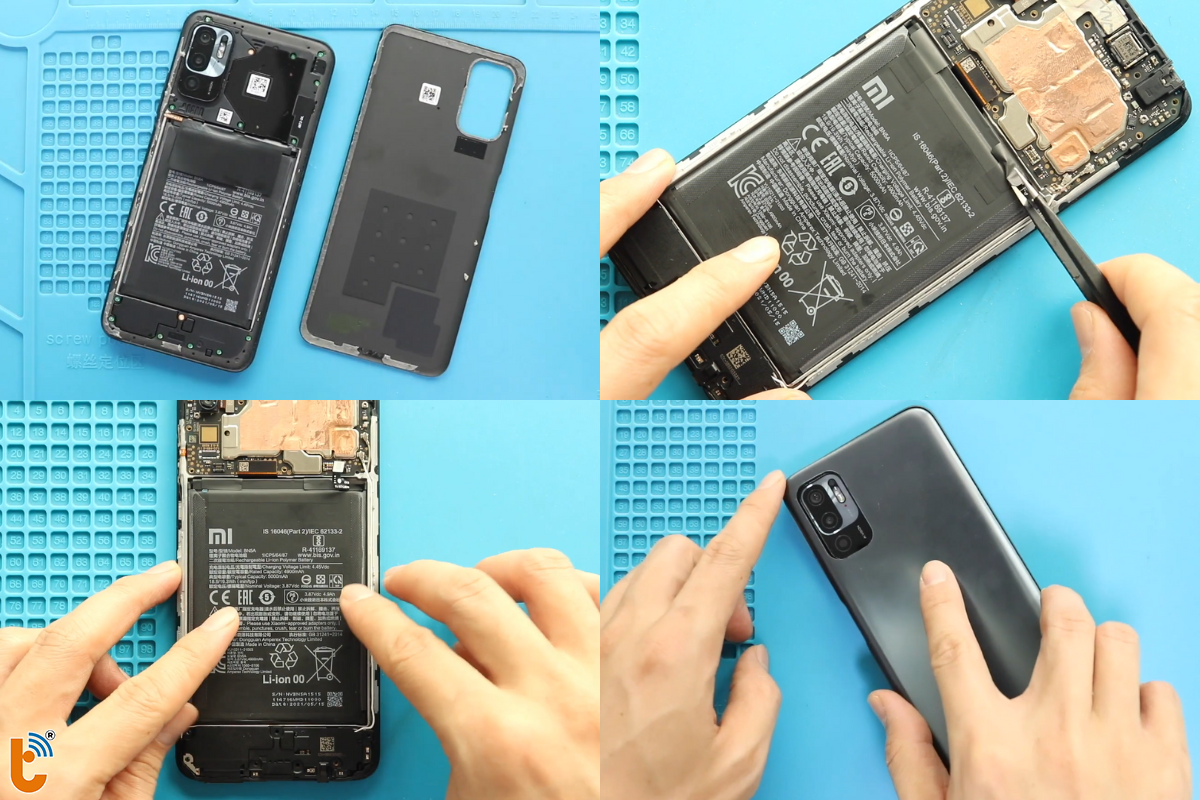 Quy trình thay pin cho Redmi Note 5 diễn ra công khai trước khách hàng tại Thành Trung Mobile 