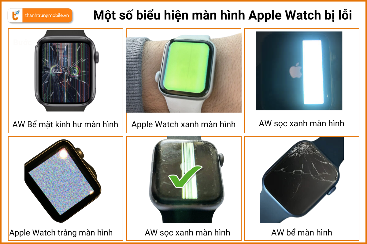 Apple watch bị lỗi màn hình