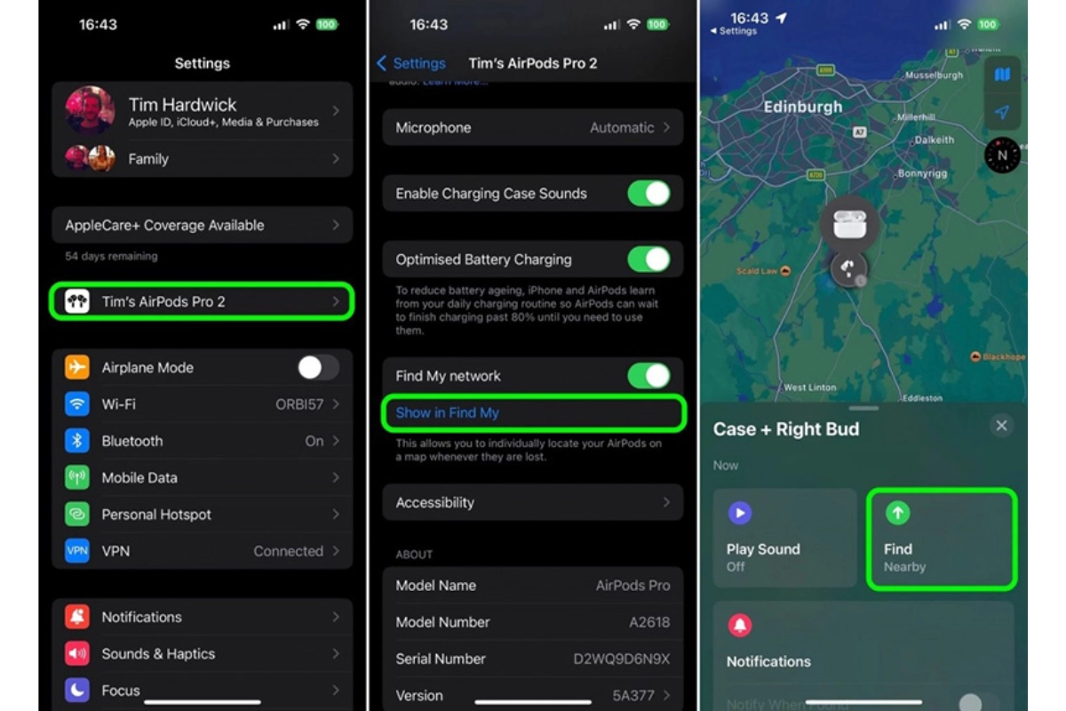 Tìm AirPods Pro 2 trên Find My