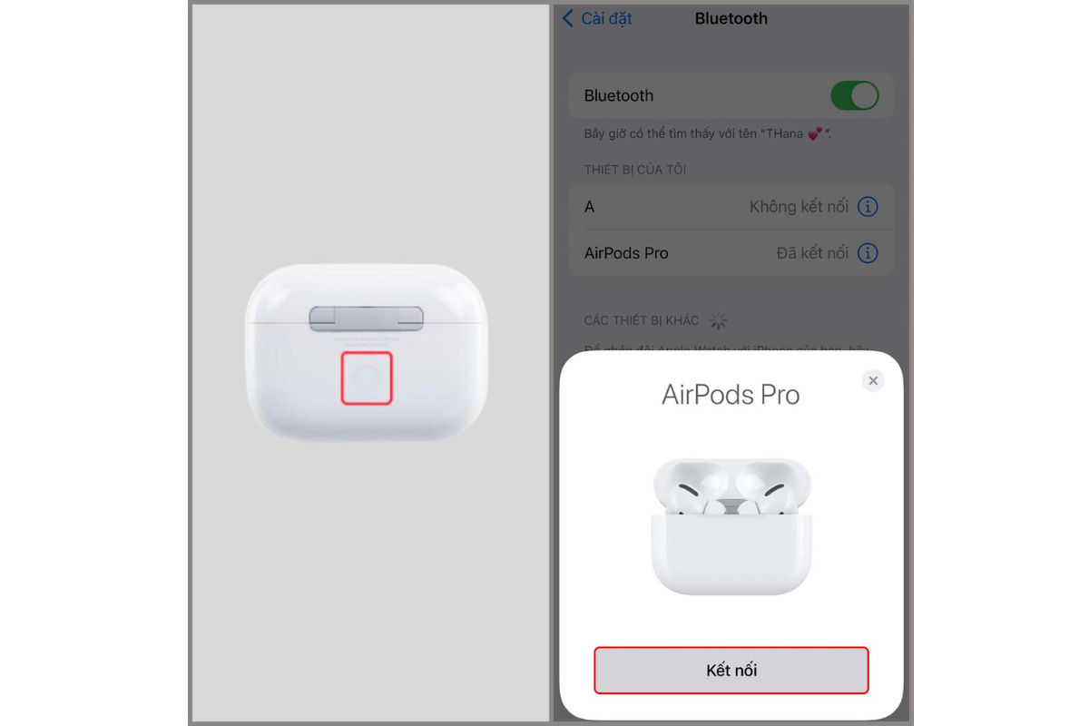 Kết nối iPhone với AirPods Pro