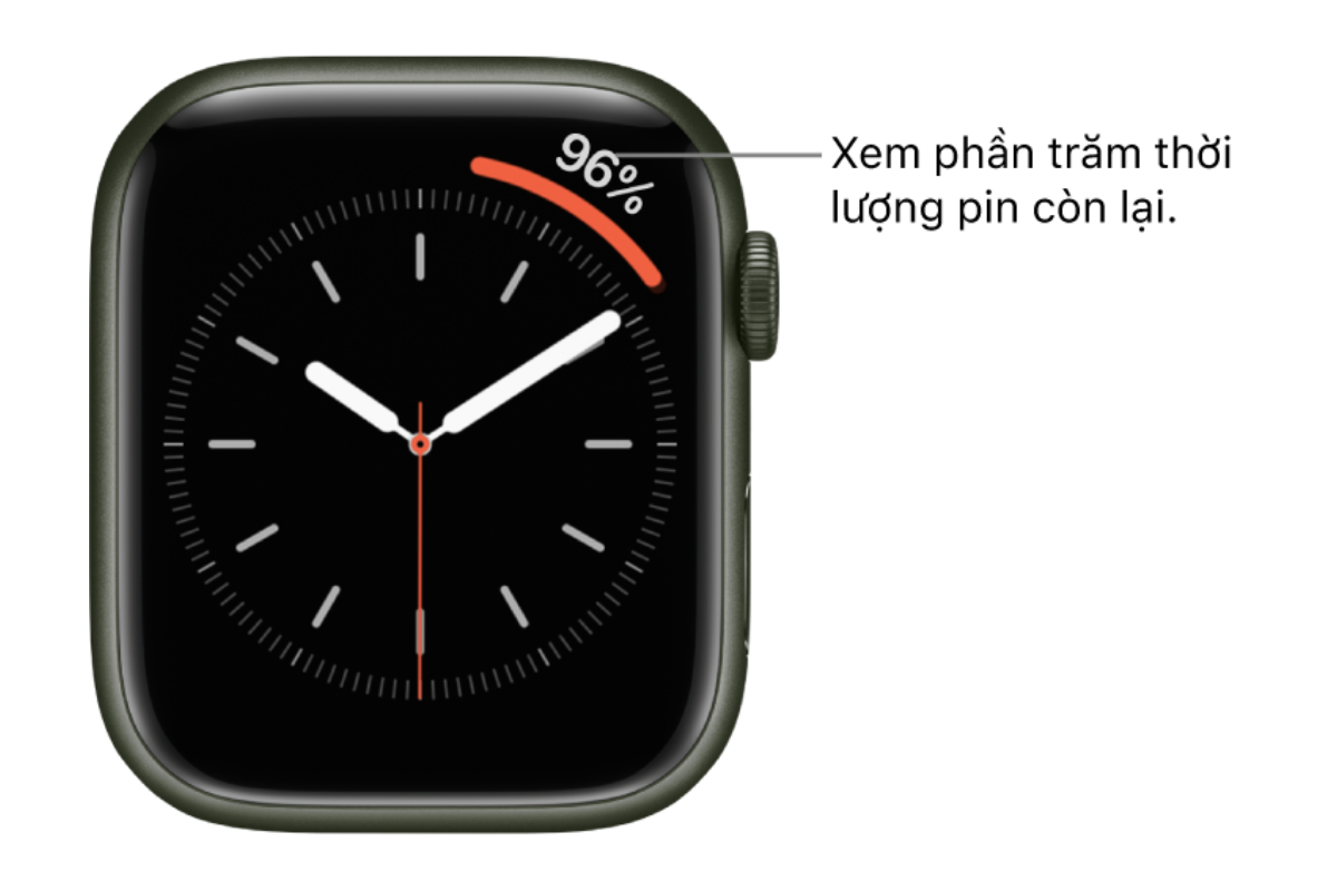 Kiểm tra lượng pin còn lại cho Apple Watch