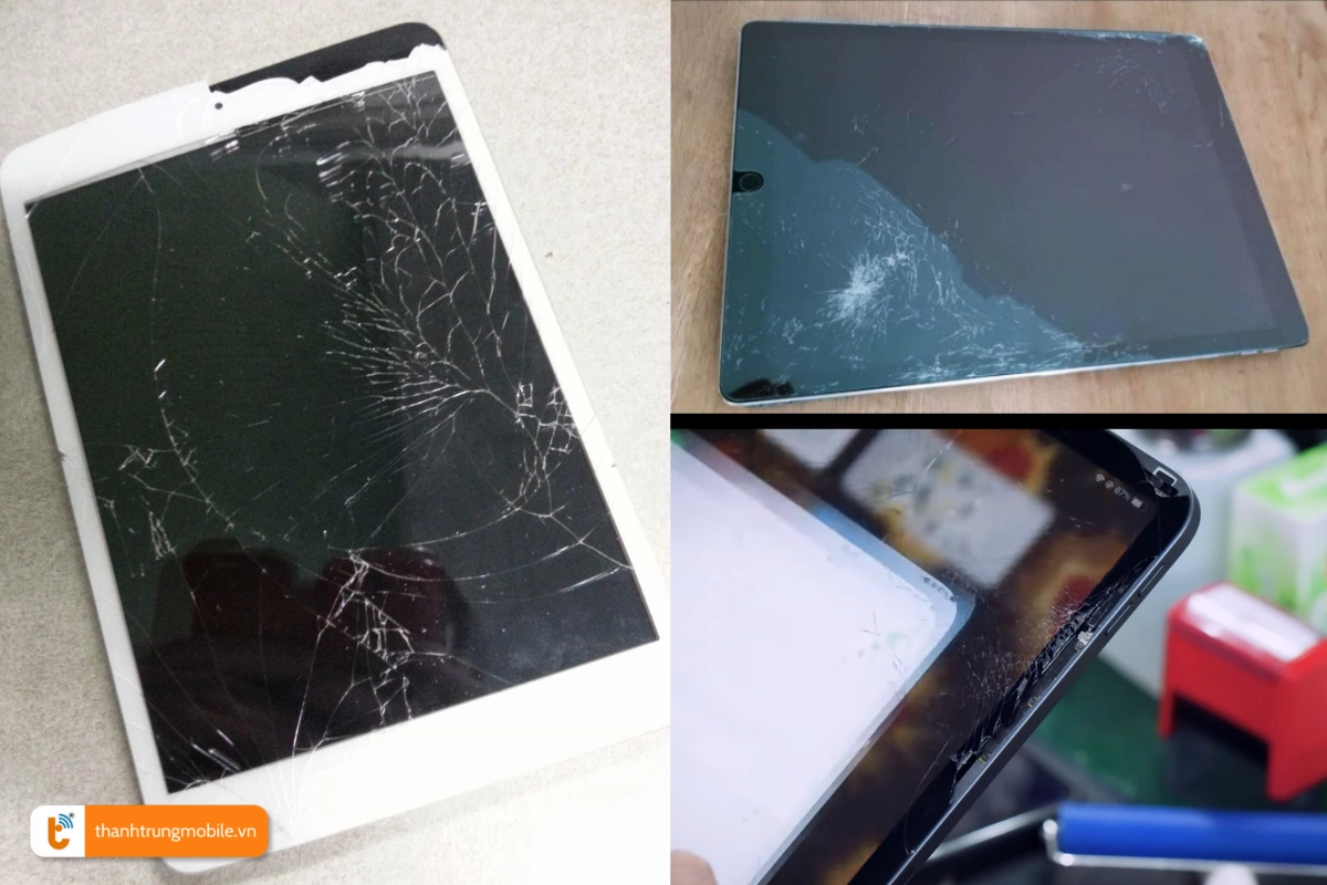 Mặt kính iPad Pro bị nứt vỡ, trầy xước nặng nề cần phải thay mới