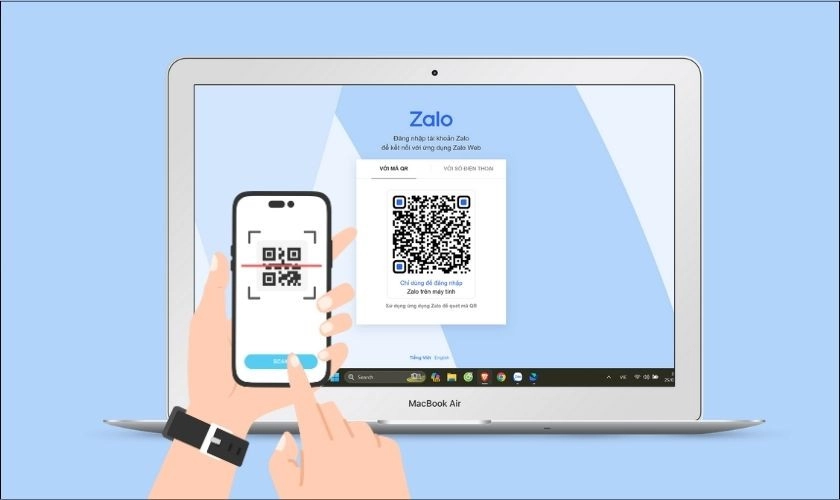 Quét mã QR để đăng nhập Zalo web