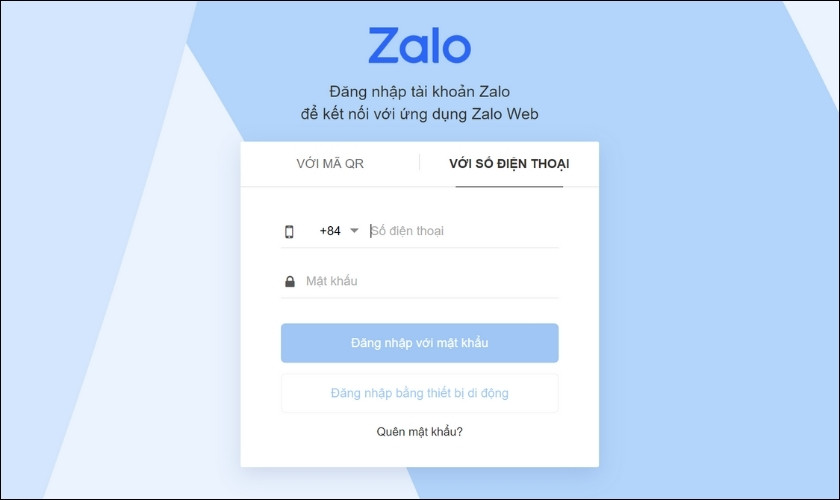 Sử dụng Zalo phiên bản web