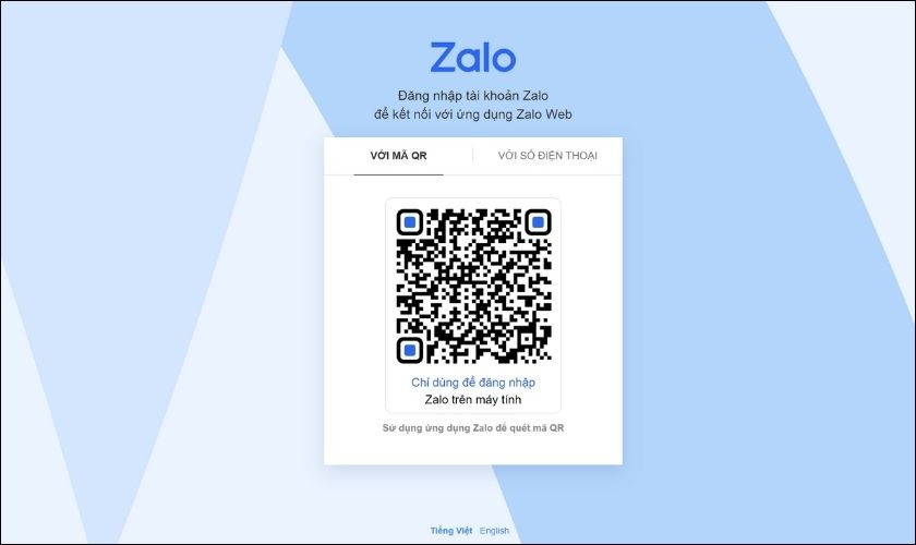 Sử dụng Zalo web