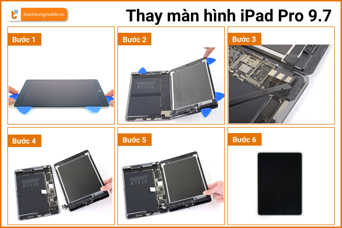 Quy trình thay màn hình iPad Pro 9.7 inch