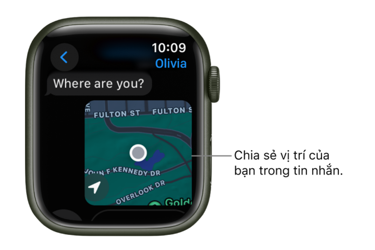 Tính năng chia sẻ vị trí trên Apple Watch Series 1