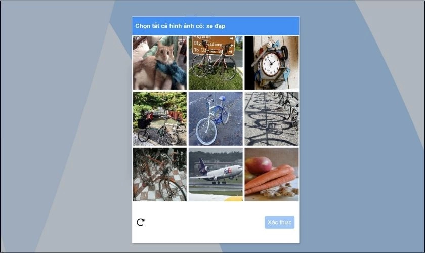 Xác minh mã Captcha và chờ yêu cầu gửi đến điện thoại