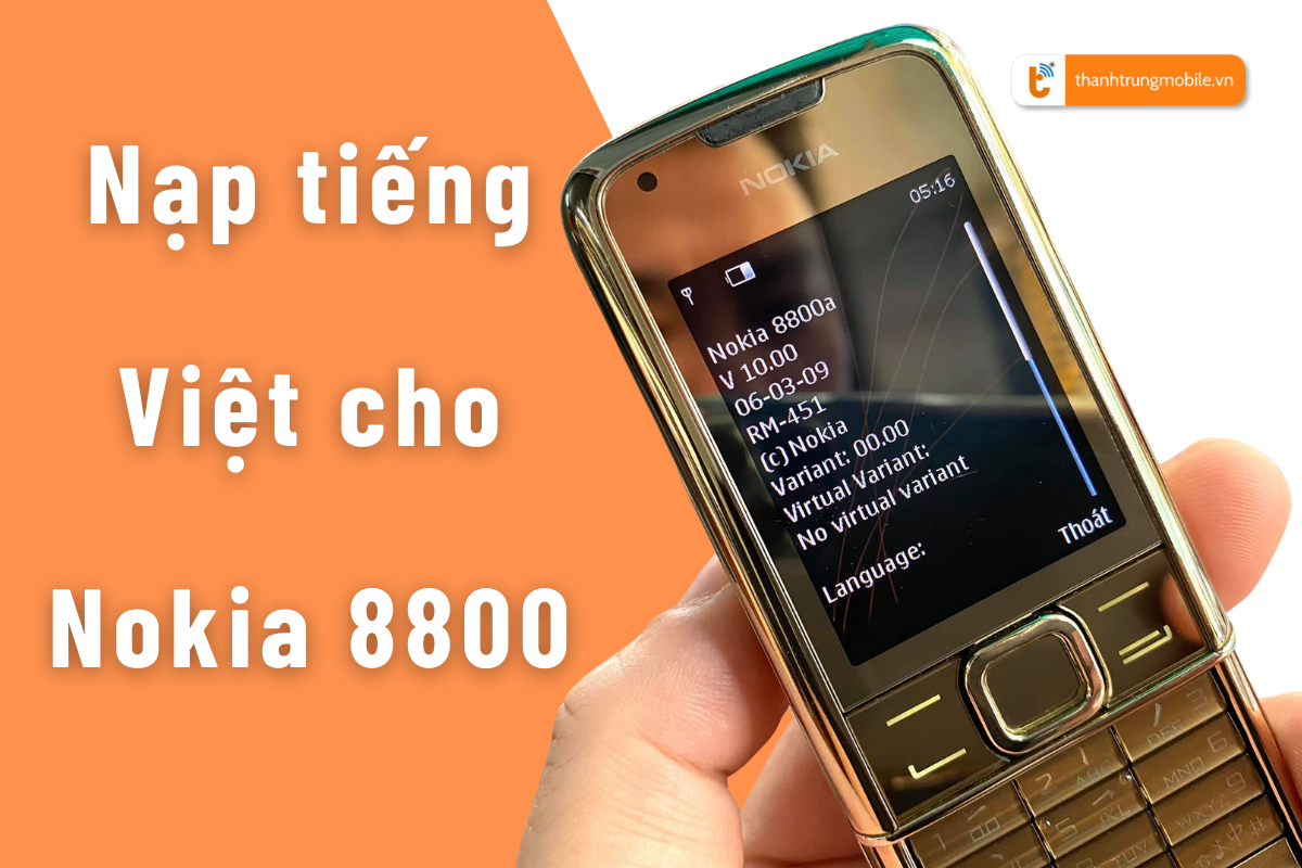 Nạp tiếng Việt Nokia 8800 | 8800 Arte