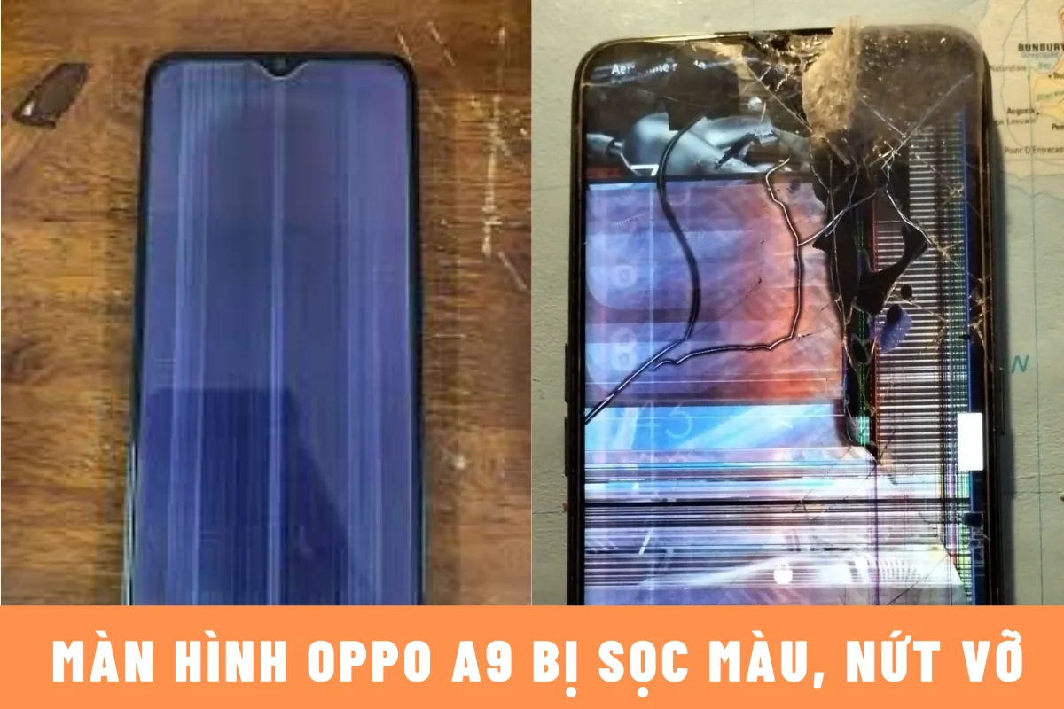 màn hình Oppo A9 2020 bị sọc