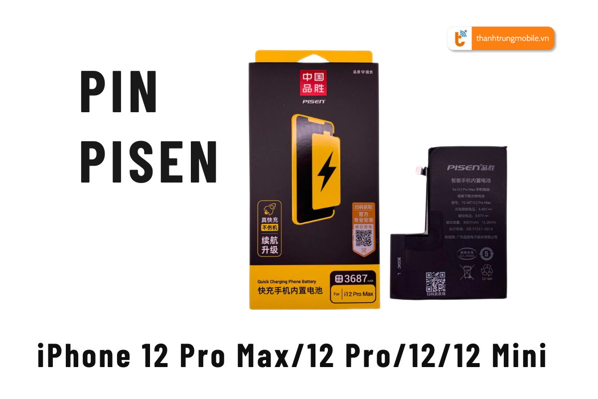 Pin Pisen 12 Pro Max/12Pro/12/12 Mini