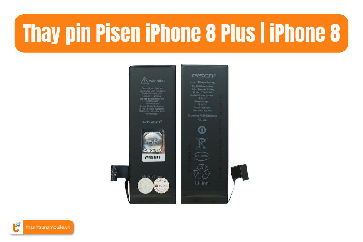 Thay pin Pisen iP8 Plus, iP8