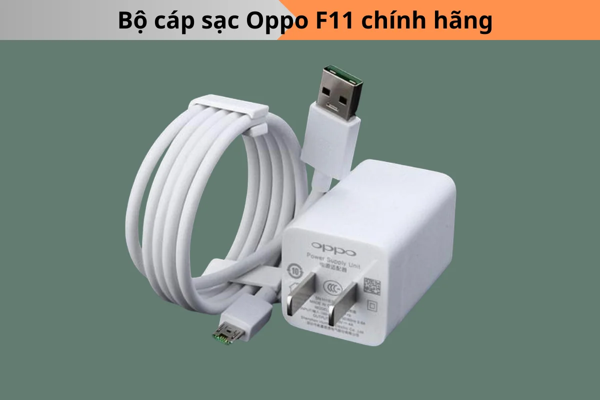 Bộ sạc cáp Oppo F11 chính hãng