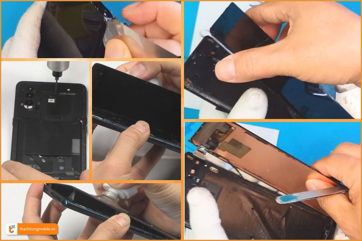 Các bước tháo màn hình Oppo Find X2 - Thành Trung Mobile