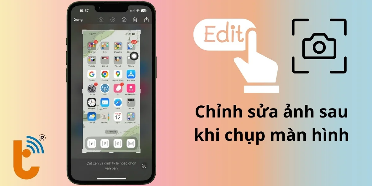 Chỉnh sửa ảnh sau khi chụp màn hình