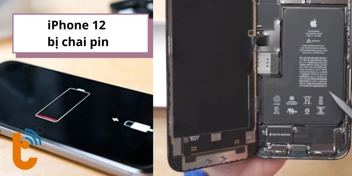 iPhone 12 bị chai pin