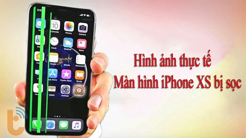 Hình 2: Màn hình iPhone XS bị sọc