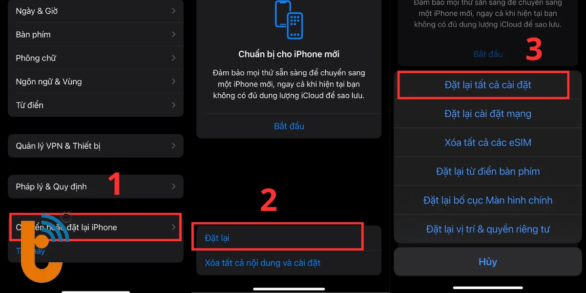 Khôi phục lại cài đặt gốc của iPhone