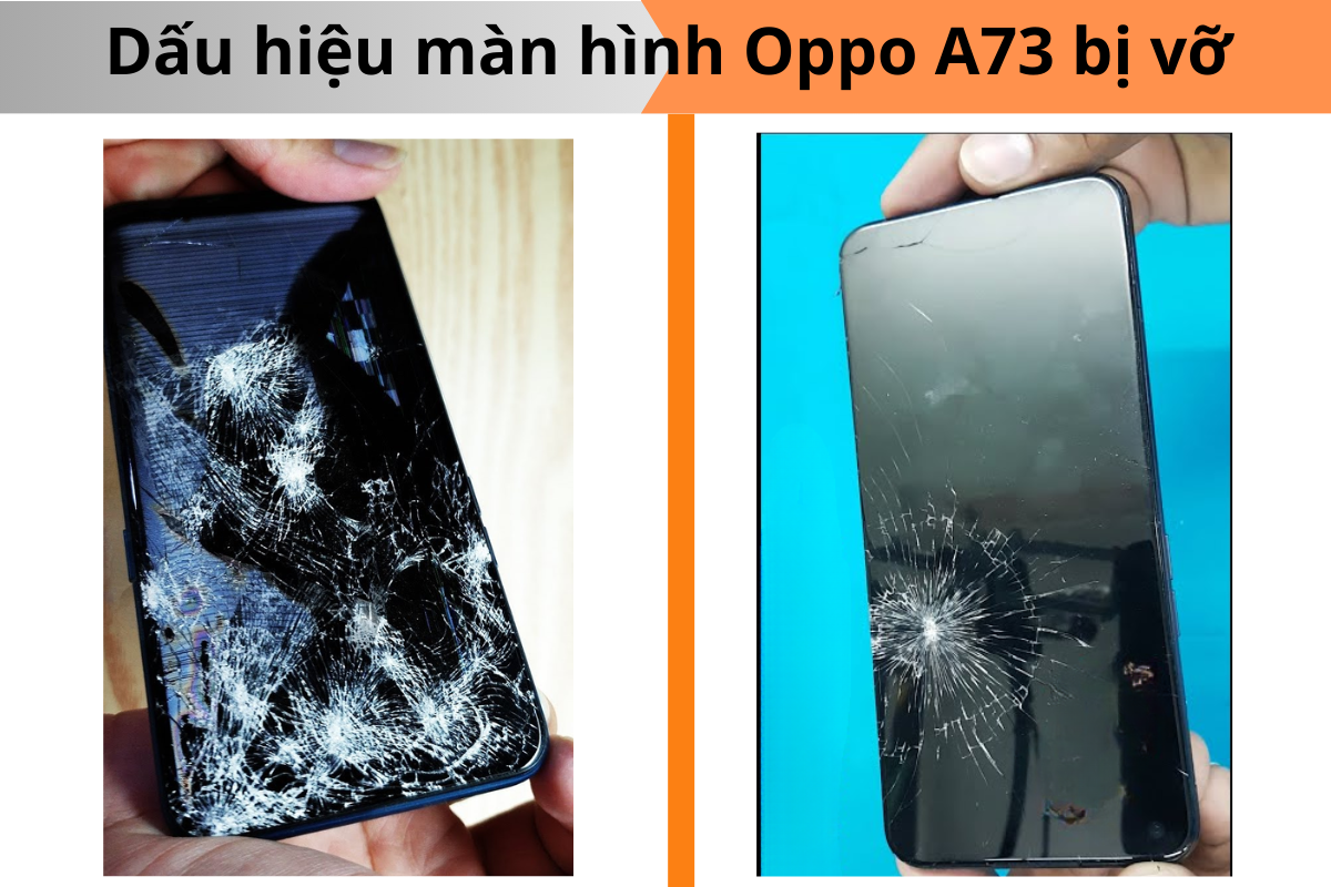 Màn hình Oppo a73 bị vỡ