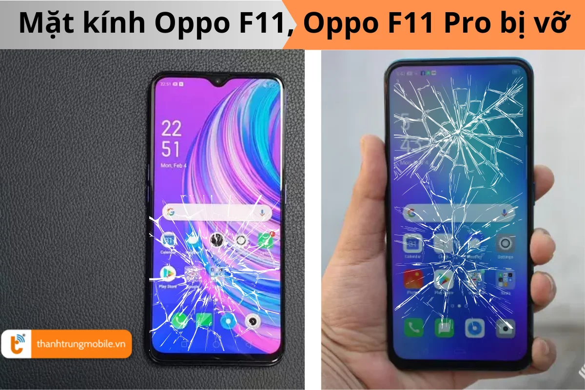 Oppo 11 bị vỡ mặt kính