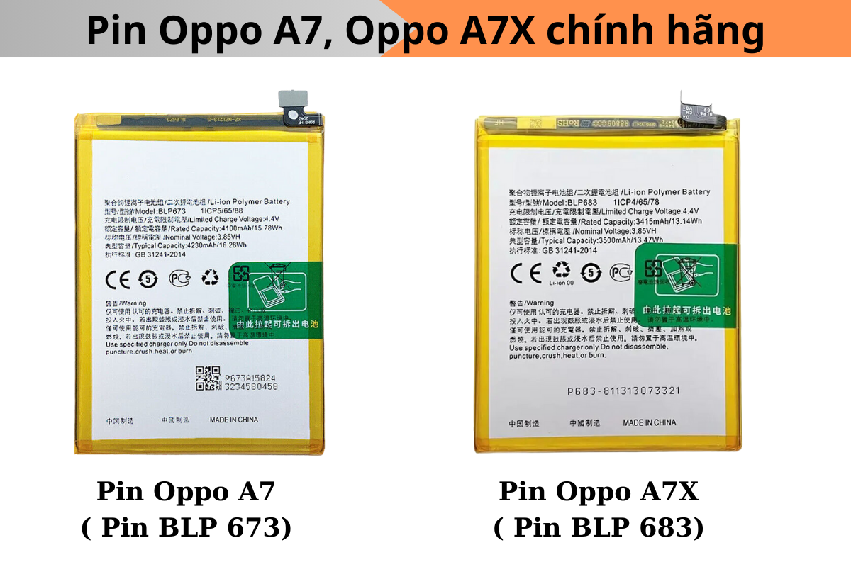 Pin Oppo A7 | Oppo A7X chính hãng
