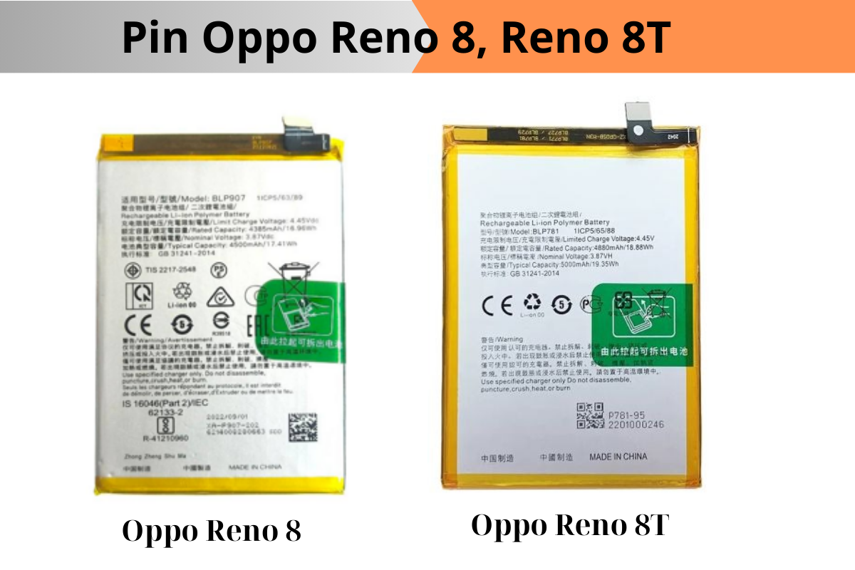 Pin Oppo Reno 8 chính hãng