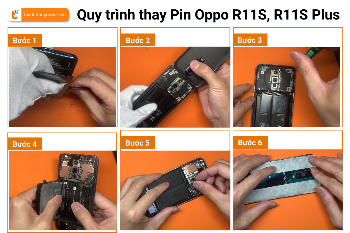 Quy trình thay Pin Oppo R17 Pro