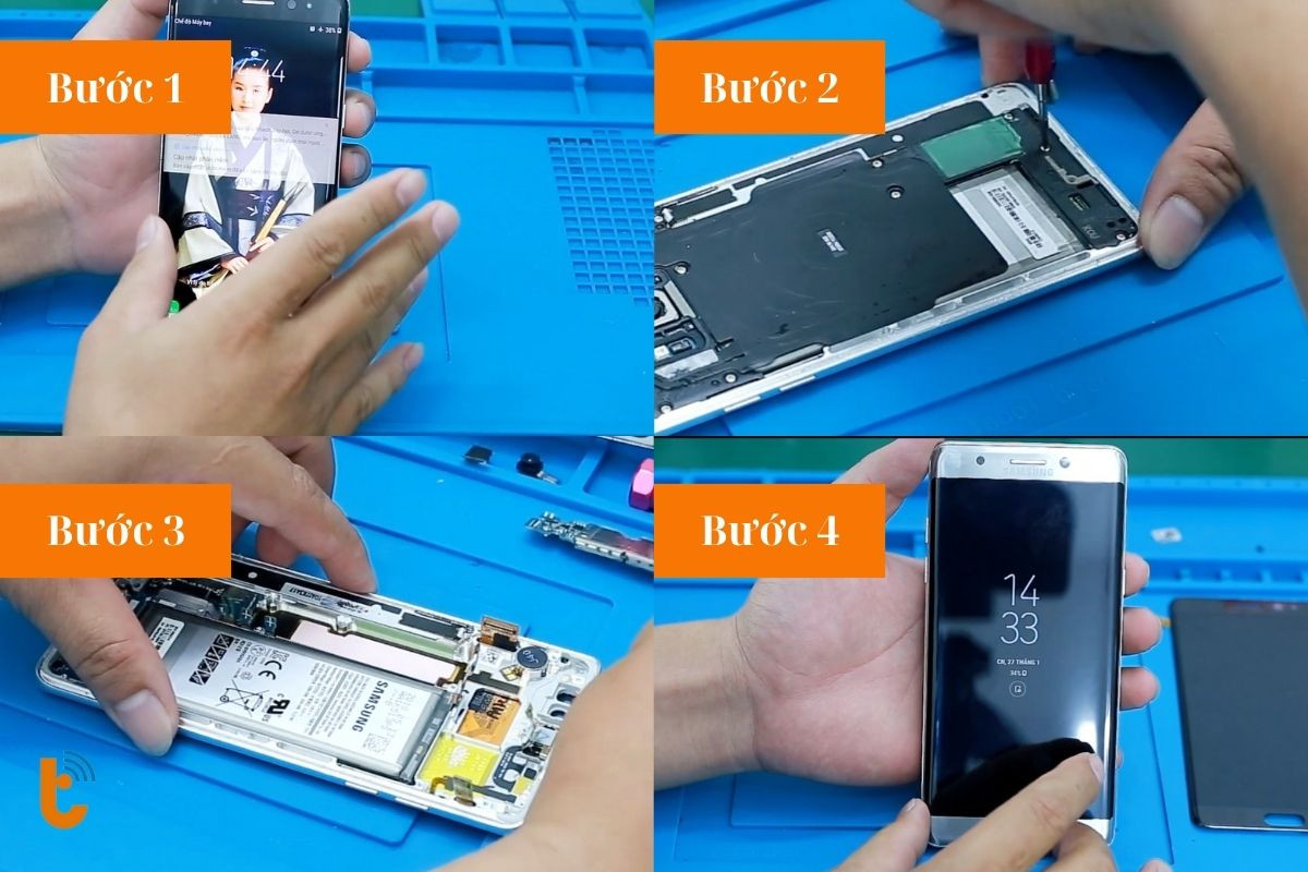 Quy trình thay thế mặt kính Samsung Galaxy Note FE